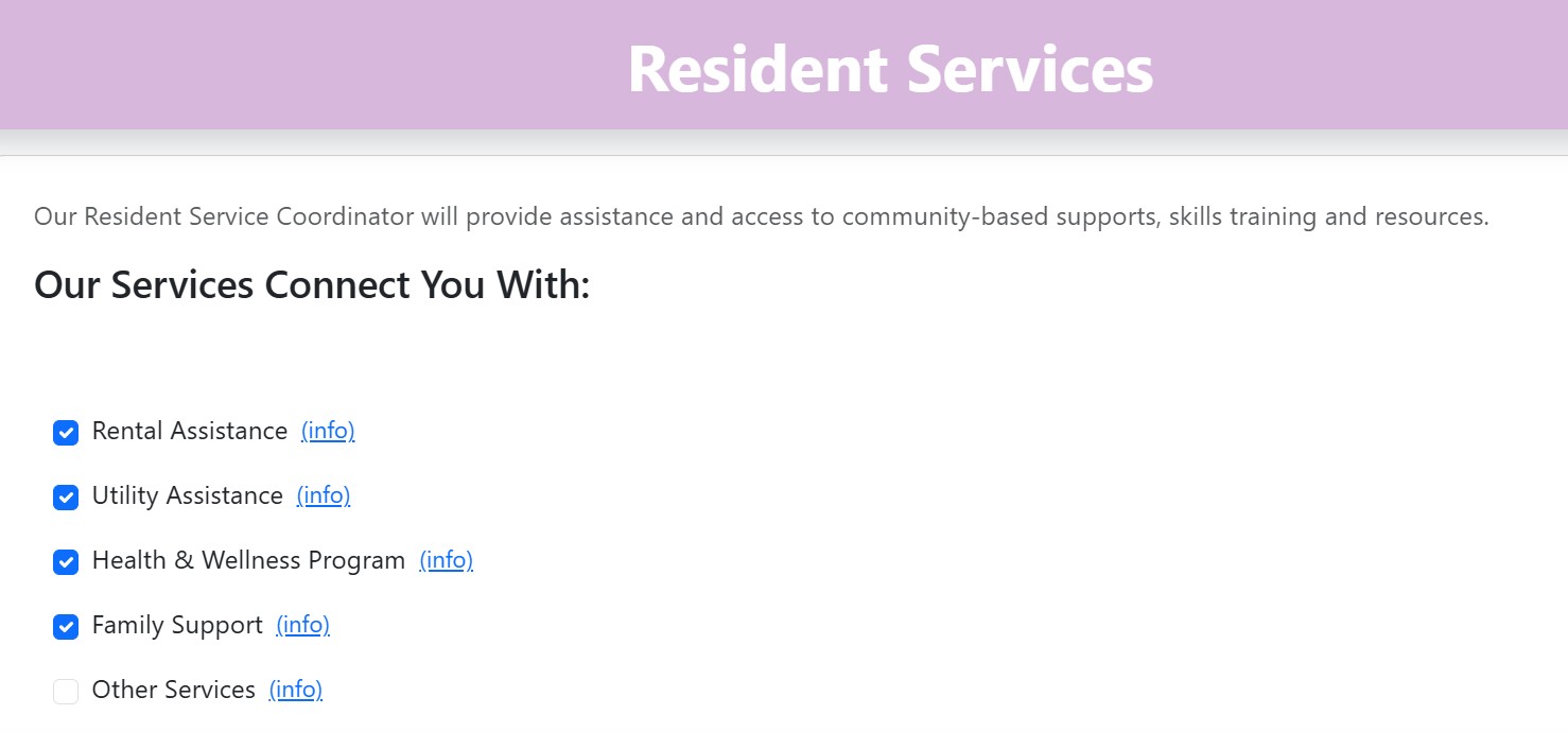 Resident Services Portal